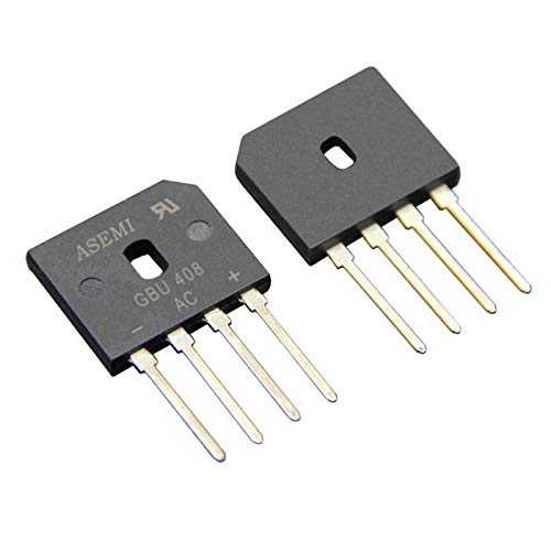 ASEMI 10x GBU408/GBU4K Flat Bridge Rectifier Diode 4A 800V Through Hole High Frequency