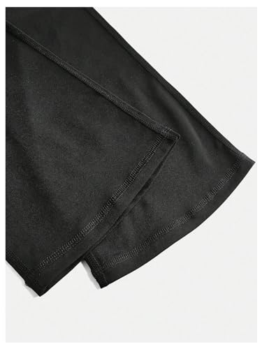 Floerns Girl's Elastic High Waisted Flare Leg Trousers Athletic Track Pants4