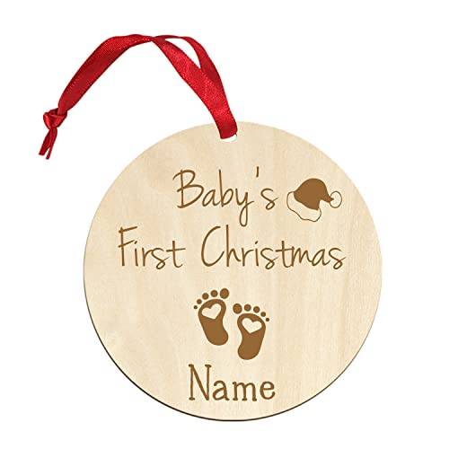 Personalized Baby's Name First Christmas Ornament 2021 Our First Christmas as Family Christmas Tree Ornament Decoration (Personalized Baby's Name)