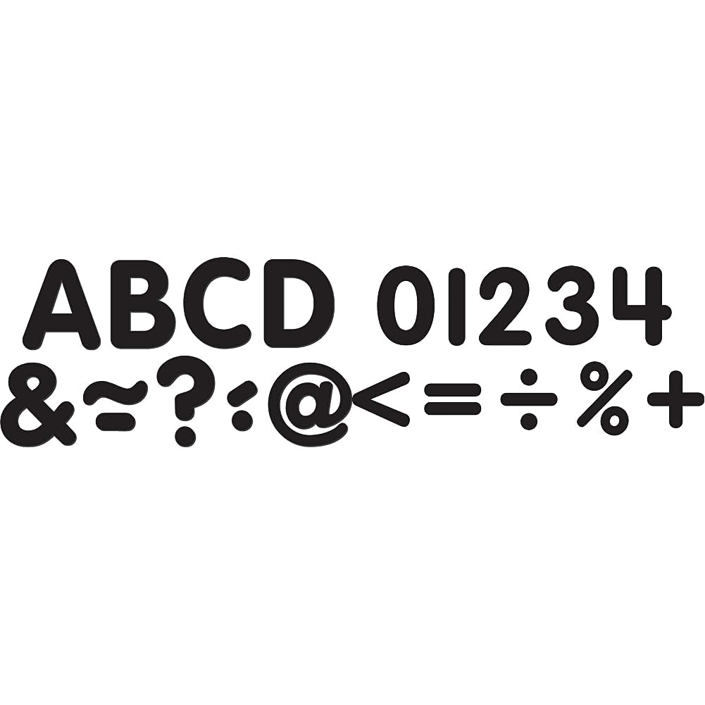 Amazon.com: Black Classic Magnetic Letters (87 Pieces) and Numbers (0. ...