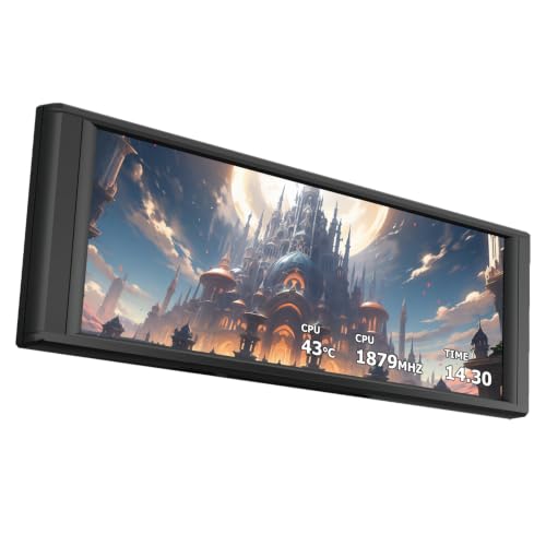 Image of Thermalright Trofeo Vision LCD Black 6.86 IPS LCD Screen for Aio Cooler Chassis,1280x480 Resolution,Magnetic Movable Display Screen,with Flexible LCD Screen Placement Options