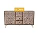 Wooden inlay scroll vine sideboard, Handmade wood inlay media Cabinet, Wood Inlay buffet, Living room storage unit.