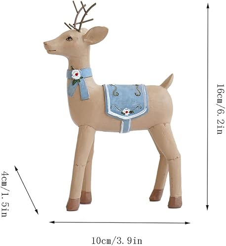 Miniatura 2 de SHUTING2020 Chinese feng Shui Statue Sculpture Painted Deer Desktop Decorations European Retro Small Decorations Home Living Room Wine Cabinet