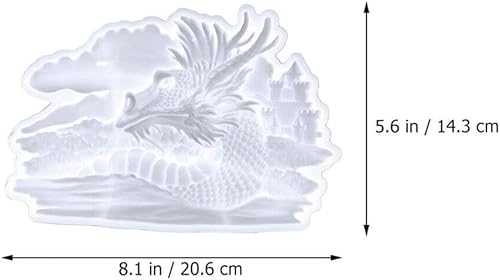 Miniatura 6 de EXCEART Molde de silicona para adorno de grifo, molde de modelado de cabeza de dragón, molde de fundición de silicona para resina, molde de