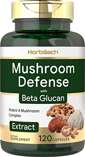 Mushroom Complex Supplement | 120 Capsules | with Beta Glucan | Non-GMO & Gluten Free | by Horbaach