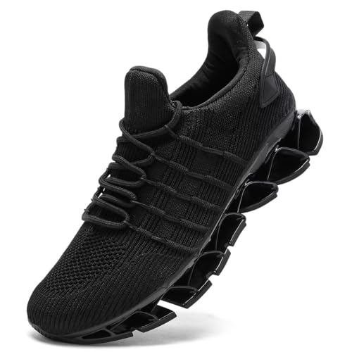 Image of Mens Slip On Walking Shoes Blade Non Slip Tennis Running Shoes Lightweight Workout Breathable Mesh Fashion Sneakers