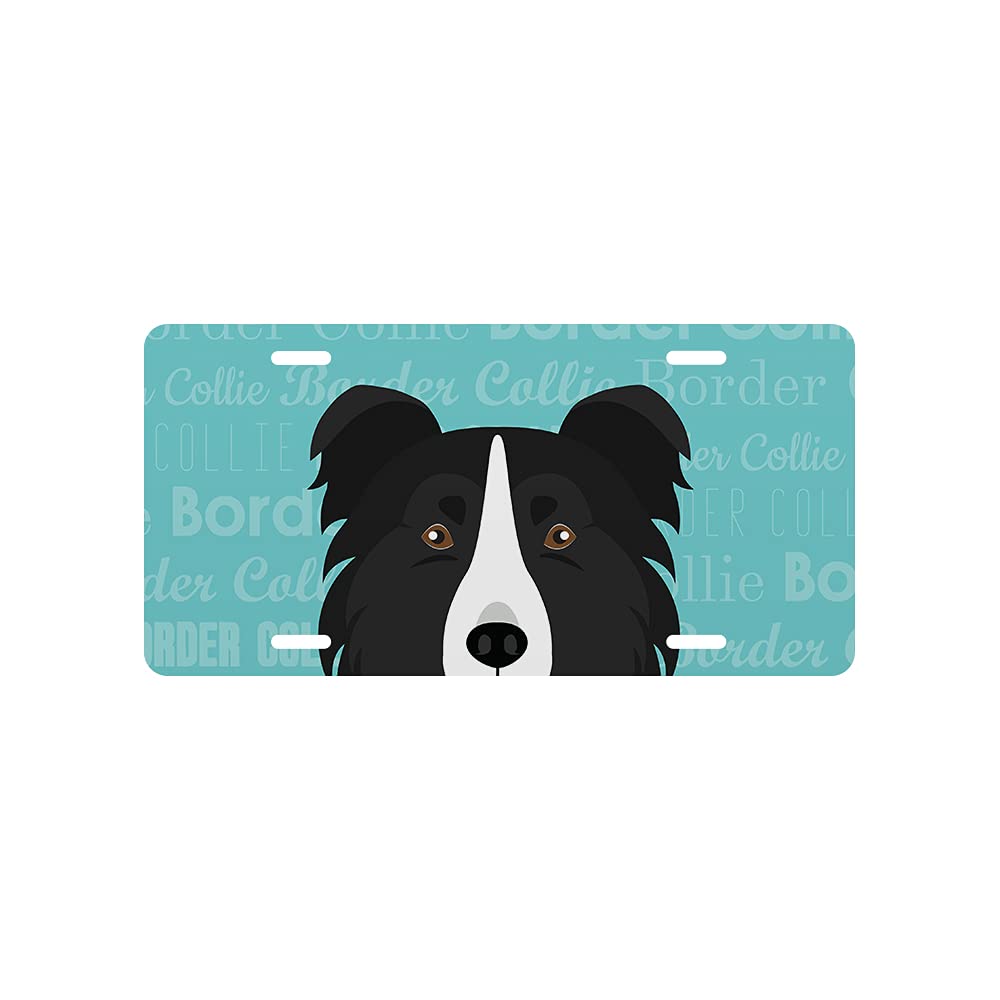 Mystic Sloth Adorable Dog Breed Design Novelty License Plate (Border Collie, Standard)
