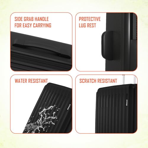 Image of Safari Genius Alley 75cm Large Size Check-in Trolley Bag Hard Case Polypropylene, 4 Spinner Wheels, 360 Degree Wheeling Luggage, Travel Bag, Suitcase for Travel, Trolley Bags for Travel, Black