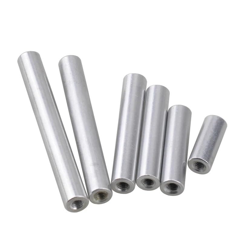 M6 Aluminum Standoff Spacer Stud, Round Female Threaded Extend Long Nut Column for RC Model, Length 4mm to 100mm 5pcs(80mm)
