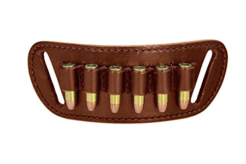 38/.357 and 44 Mag Caliber Cartridge Loop Holder Belt Slide Holster - CCW - Concealed Carry - Ammo Loop - Bullet Loops - Mag Holster (brown, 45 Colt, Long Colt)