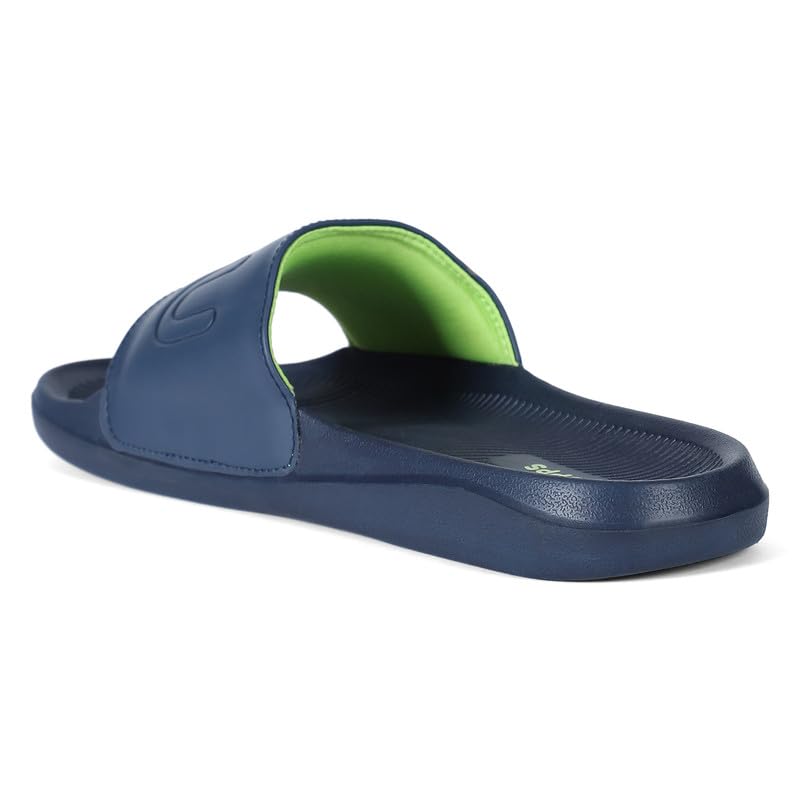 Image of CHUPPS Pure Black Drift Orthopedic Slippers | Soft Footpharma Footbed | Breathable Ventilation Holes | Lightweight Flip Flops | Anti-Skid Chappals for Everyday For Mens