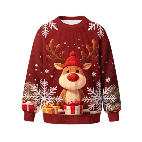 Rkwins Boys Merry Christmas Sweaters Cute Winter Crewneck Knit Pullover - image 6