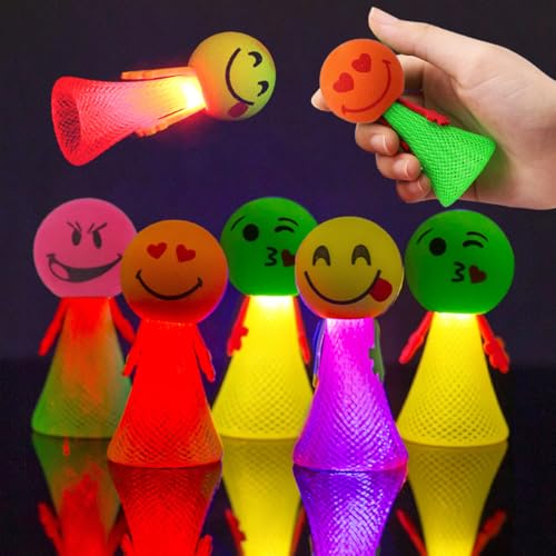 Wishstar 12 Pièces Jouets Lumineux Rebondissants, Remplisseurs de Sac de Partie, Jouet Elfe Sautant Rebondissantes, Jumping Elf Toy, Articles de Fête Et Remplisseurs de Sacs Cadeaux