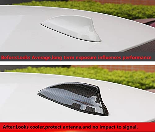 TanReborn Dry Carbon Fiber Shark Fin Antenna Cover for BMW F22 F30 F32 F34 F36 F80 M3 F82 M4 G11 G12 G20 G30 Roof Aerial Add On, Black
