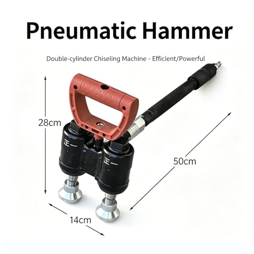 Martillo desincrustador de agujas neumático con doble cilindro y extensión de 48 cm 7