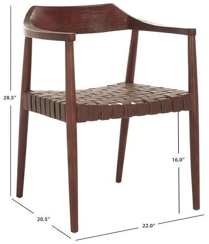 Sillón Marrón madera cognac elegante miniatura 3