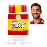 Spain World Cup Face Paint Stick,Red Yellow and Red Spain Soccer Fan Flag Face Body Paint Crayon,Sweatproof & High Pigment for Football,Rugby,Softball,Baseball