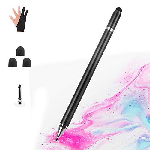 TNTOR Stylus, lápiz óptico 3 en 1 Lápiz táctil Capacitivo con Pantalla táctil