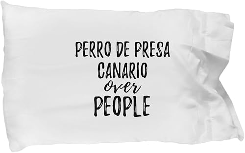 EzGift Perro De Presa Canario Over People Pillowcase Gift Idea for Animal Lover Mom Dad Rights Activist Pillow Cover Case Set Standard Size 20x30