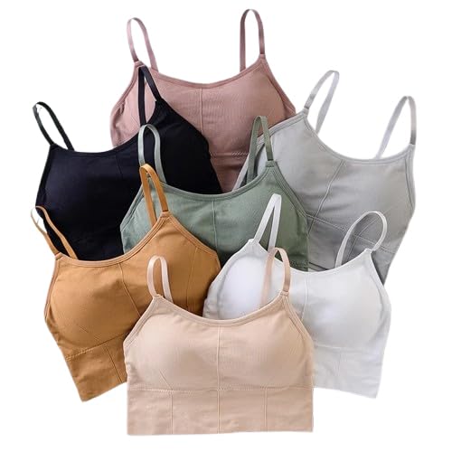 Backless Sportswear Woman Gym Sports Bra Seamless Womens Underwear Adjustable Shoulder Strap Inner Padded Yoga Vest Bralette (Pack of 3 PCS) Multicolor-image-49