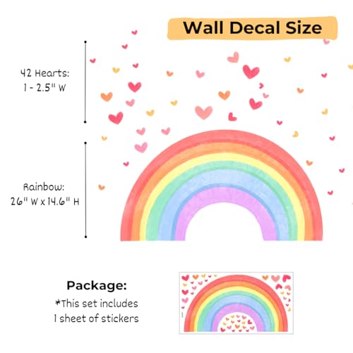 Vinilo decorativo arcoíris para dormitorio de niñas 26 in miniatura 3