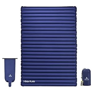 HIKENTURE Doppel Isomatte Ultraleicht, Camping Isomatte für 2 Personen Aufblasbar, Luftmatratze Schlafmatte Kleines…
