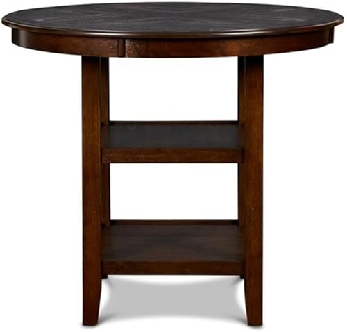 Miniatura 5 de New Classic Furniture Gia - Juego redondo de 5 piezas de altura de mostrador con 1 mesa de comedor y 4 sillas, 42 pulgadas, color cereza