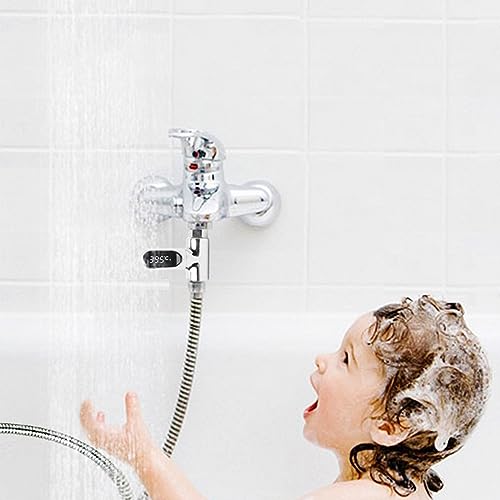 Compteur de température d'eau LED au placage chrome esthétique