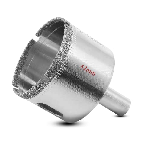 Luomorgo 42mm/1.65 inch Diamond Hole Saw, 1.1 inch Cutting Depth Diamond Diamond Drill Bits for Glass Ceramic Marble Porcelain T