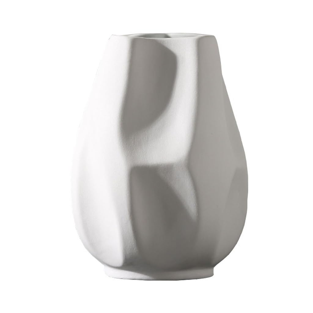 Centerpiece Vases White Ceramic Vase Modern Minimalist Guest Decoration Hall Entrance Dried Flower Arrangement Creative