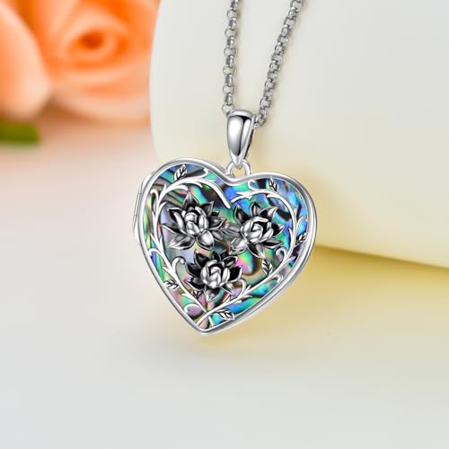 Dorunmo Locket Necklace 925 Sterling Silver Pictures Photo Keep Someone Near to You Custom Lockets Mother's Day Jewelry Personalized Photo Locket Gift3