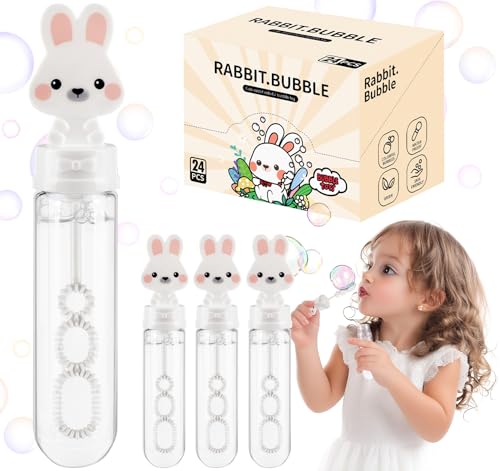 Anstore 24 Bolhas de sabão com asas de coelho, 30 ml bolhas de sabão para crianças, presentes para aniversários de crianças, casamento, jardim, festa, carnaval, presente