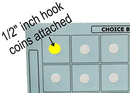Smile4Autsim Dry Erase Visual Activity Reward Choice Laminated Board with 30 1/2" Hook Coin -Great for Loose Pcs Flash Cards. (Blue, 8x11 Sheet (1.5 inch Cards)) - Image 5