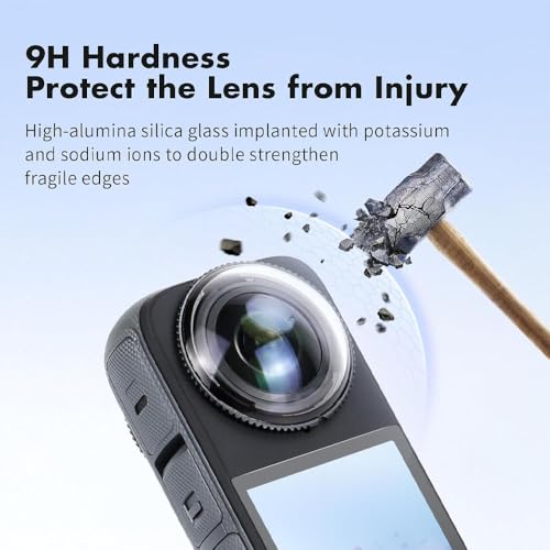 Image of Action Pro Premium Lens Guard Compatible with Insta360 X4 Camera Accessories Scratch-resistant Optical coated High transparency Lens Guard, anti-scratch protectors Knob Mount