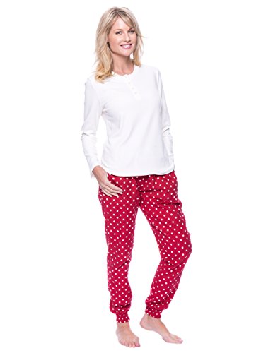 Noble Mount Women's Premium Flannel Jogger Lounge Set