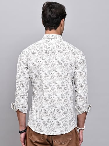 Image of Majestic Man Pure Cotton Slim Fit Printed Casual Shirt for Men