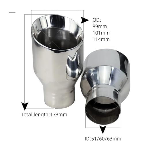 Embout échappement universel en acier inoxydable résistant à la chaleur thermique - 3