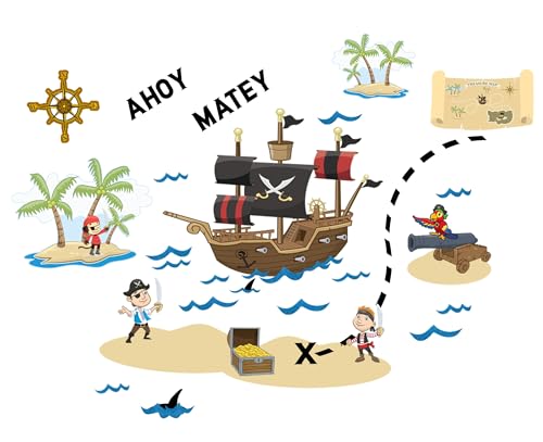 Vinilo Decorativo Pirata 60x60 in para Pared