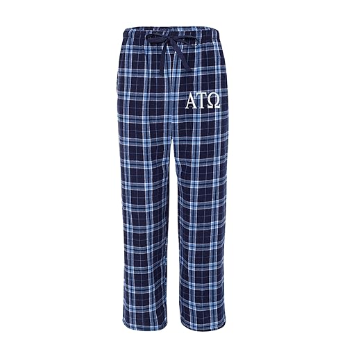 Alpha Tau Omega Flannel Pajama Pants - ATO Fraternity Sleepwear Pj Bottoms