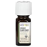 Aura Cacia 100% Pure Clary Sage Essential Oil | Certified Organic, GC/MS Tested for Purity | 7.4 ml...