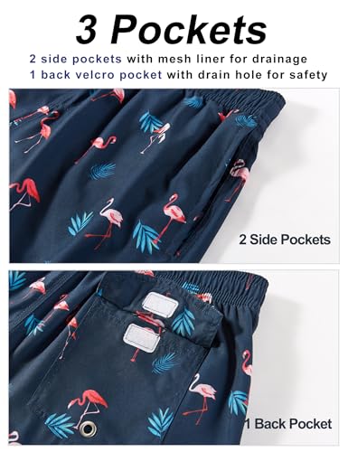 Image of BOJIN Mens Swim Trunks 9 inch Quick Dry Stretch Swim Shorts Mesh Lining Bathing Suits Swimwear Beach Shorts with Pockets