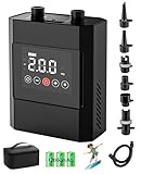 12000mAh Paddle Board Pump Electric 20PSI, Rechargeable Inflatable SUP Air Pump with 12V DC Connector, Intelligent Dual-Stage Inflation & Deflation, Auto-Off Pump Stand Up Paddleboard, Kayaks(Black)