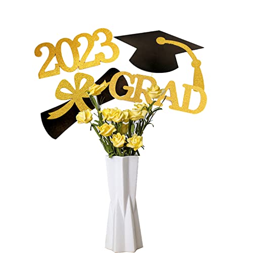 Yubobo Graduation Decorations Class Of 2023 Table Vase Toppers Deco. Party Deco Supplies Photo Props Kits Big Sticker Kids Party Centerpieces Favor (Toppers) #TOP4
