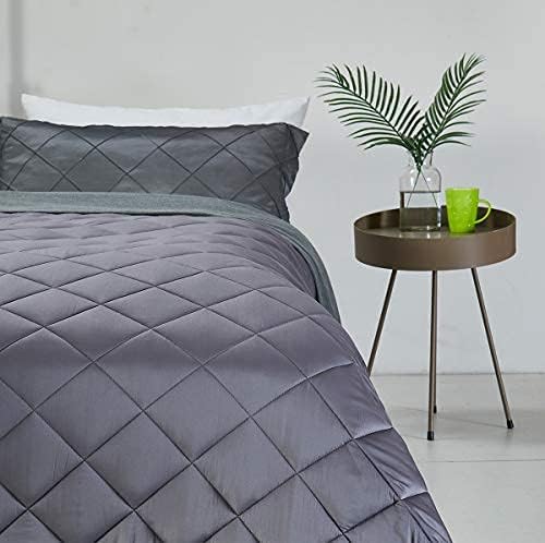 ZZZhen Cooling Weighted Blanket by Bamboo - Noticeable Cold Hand Feel for Summer - Utral-Soft and Breathability 100% Bamboo Face Bamboo Grey, 48''72'' - 15LB Bamboo Grey 48''72'' - 15LB