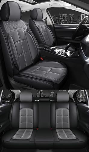 Eunncu 車 シートカバー に適し トヨタ プリウス 30系 プリウス 50シリーズ プリウスα 対応 アクセサリー 防水 取付簡単 グレー×ブラック