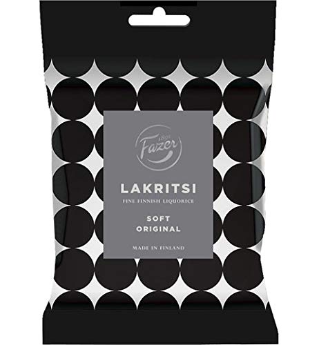 Fazer Lakritsi Soft Original Liquorice 12 Packs of 150g