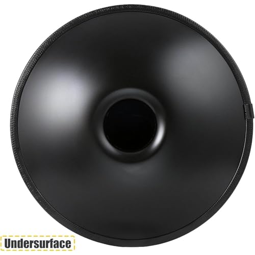 Instrumento Handpan, 22 pulgadas, 10 tonos, tambor de acero negro miniatura 6