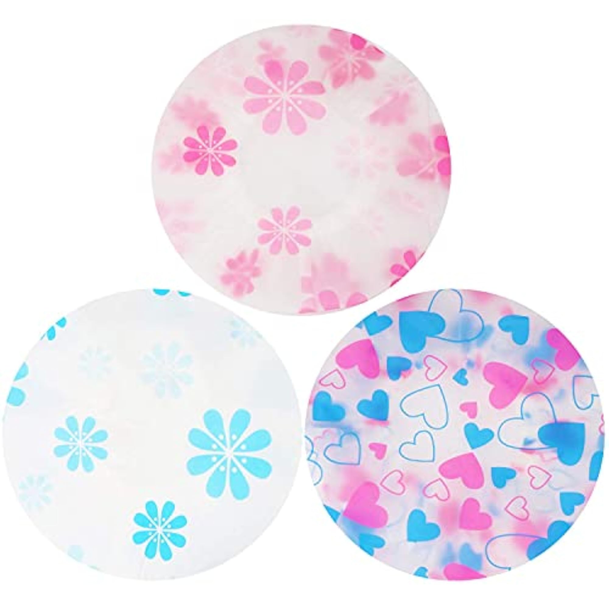 3 Pcs Waterproof Reusable Bath Caps for Women