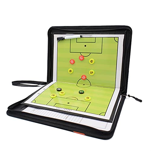 SANDSXZHQ Pizarra Táctica De Fútbol Tablero De Estrategia Tablero táctico de fútbol Tablero Plegable de Entrenador magnético de la Placa de Comando PROFESIÓN PROFESIÓN Trabajo TÁCTICO Libro táctico Cover
