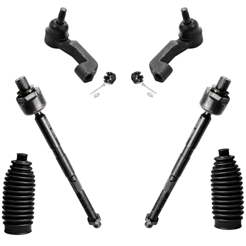Image of Detroit Axle - Front End 12pc Suspension Kit for 2006-2007 Jeep Liberty, 2 Upper Control Arms w /Ball Joints 2 Lower Ball Joints 2 Sway Bar Links 4 Tie Rods 2 Boots Replacement